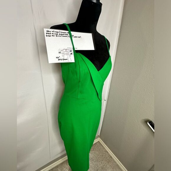 Lavish Alice Green Origami Ponte Dress Size 8 NWT - Picture 9 of 12